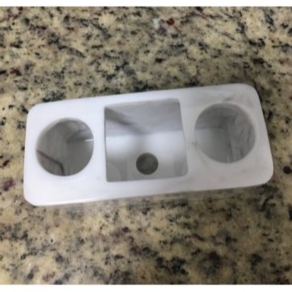 New Electric Toothbrush Holder, 3 Slots Large Marble Toothbrush Toothpaste - Picture 2 of 2